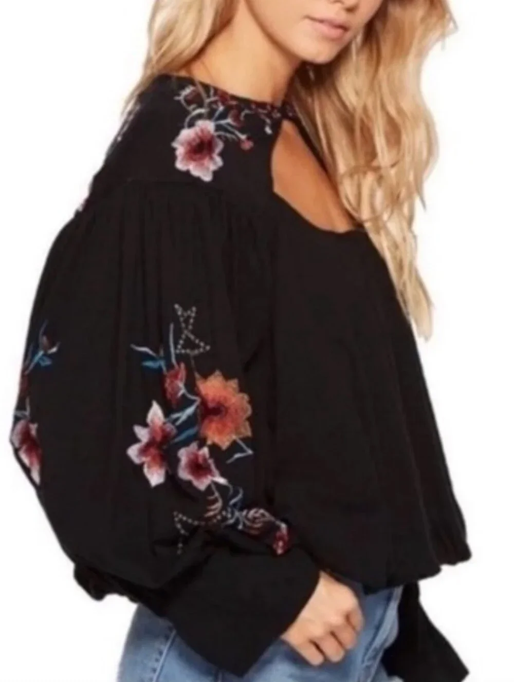 Free People black peasant